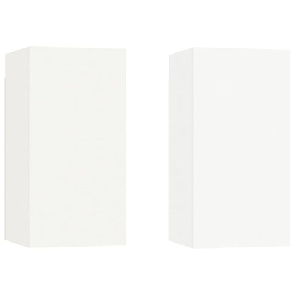 vidaXL Ensemble de 4 meubles TV Blanc Bois d'ingénierie
