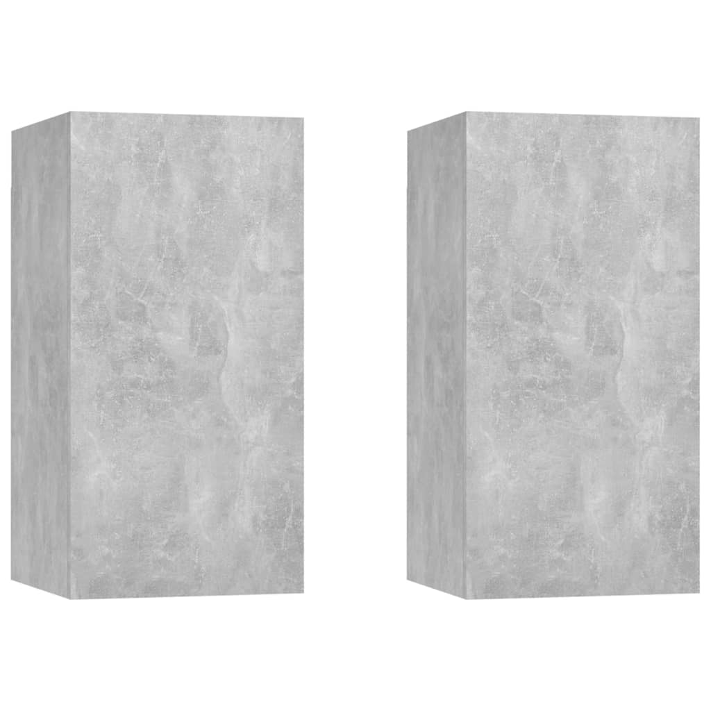 vidaXL Meuble TV 4 pcs Gris béton Aggloméré