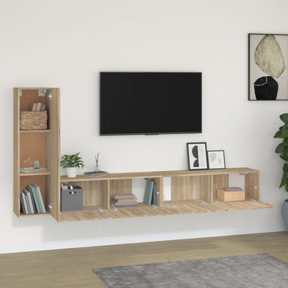 vidaXL Ensemble de 3 meubles TV chêne Sonoma en aggloméré