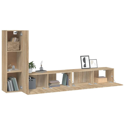 vidaXL Ensemble de 3 meubles TV chêne Sonoma en aggloméré