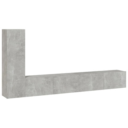 vidaXL Meuble TV 3 pcs. Gris béton Bois d'ingénierie