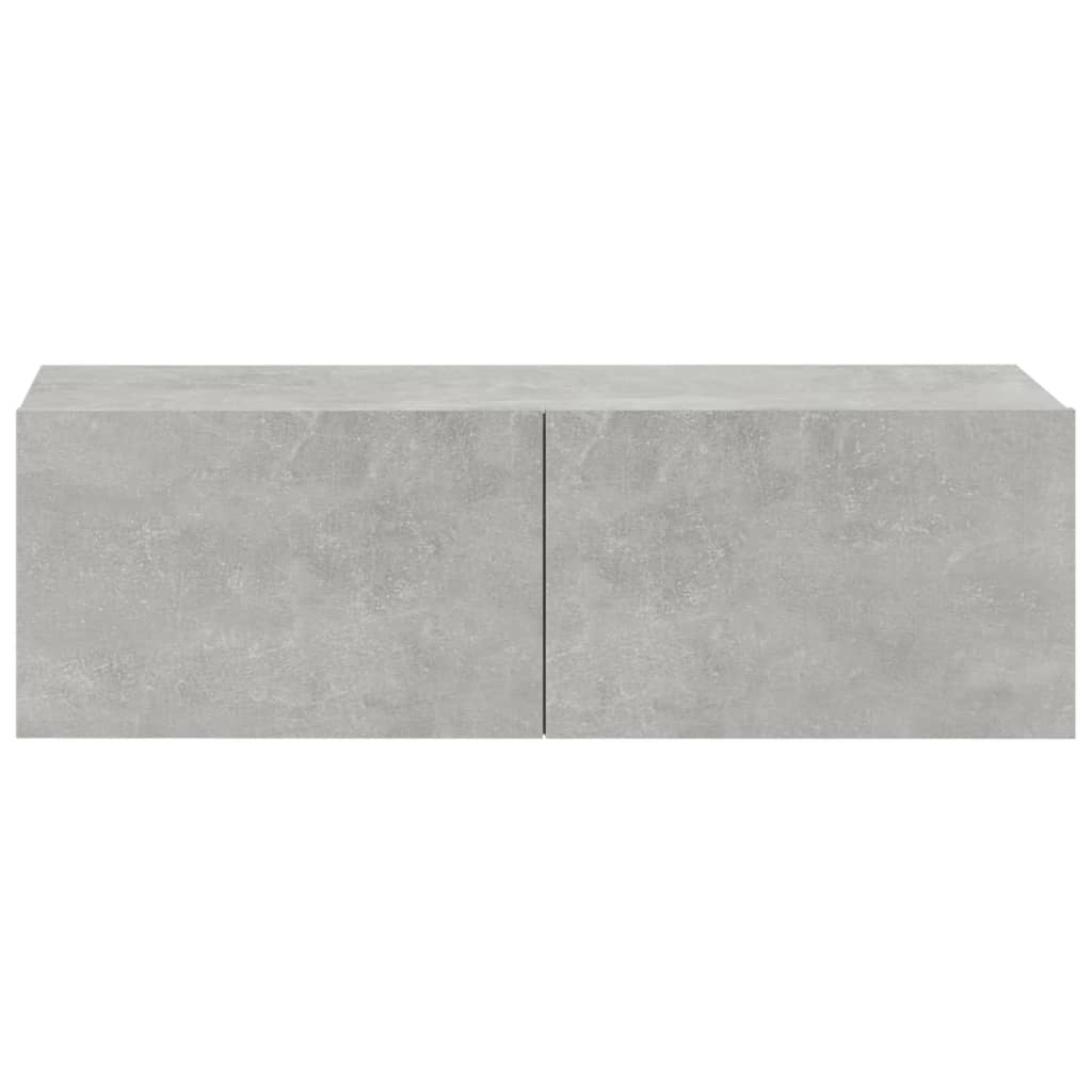 vidaXL Meuble TV 3 pcs. Gris béton Bois d'ingénierie