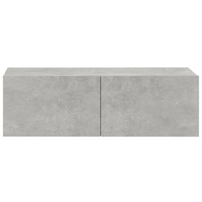 vidaXL Meuble TV 3 pcs. Gris béton Bois d'ingénierie