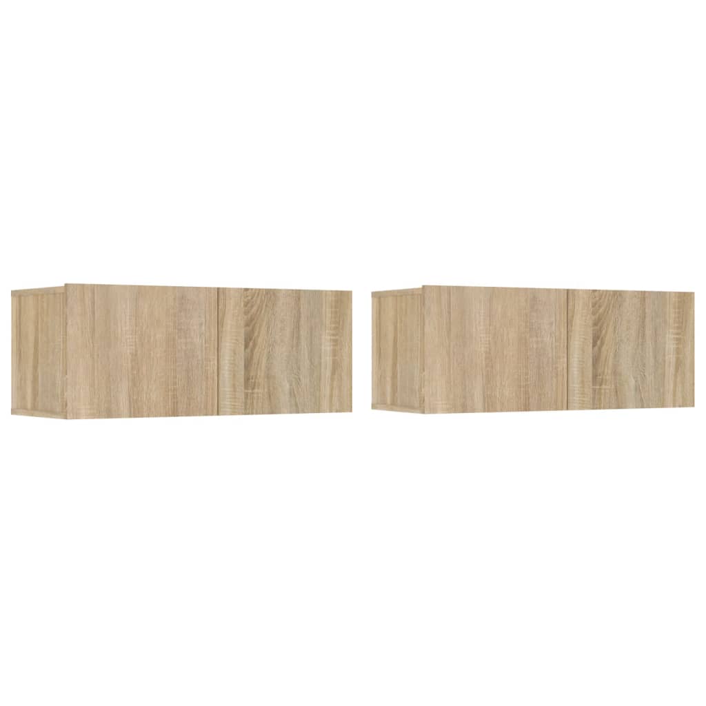 vidaXL 4-tlg. TV-Schrank-Set Sonoma-Eiche Holzwerkstoff