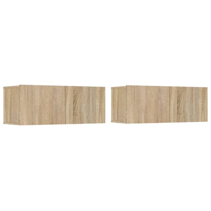 vidaXL 4-tlg. TV-Schrank-Set Sonoma-Eiche Holzwerkstoff