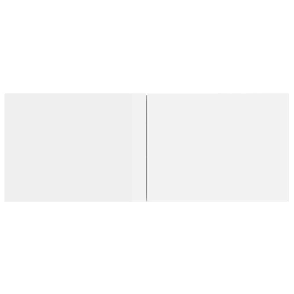 vidaXL Meuble TV 4 pcs Blanc brillant Aggloméré