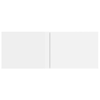 vidaXL Meuble TV 4 pcs Blanc brillant Aggloméré