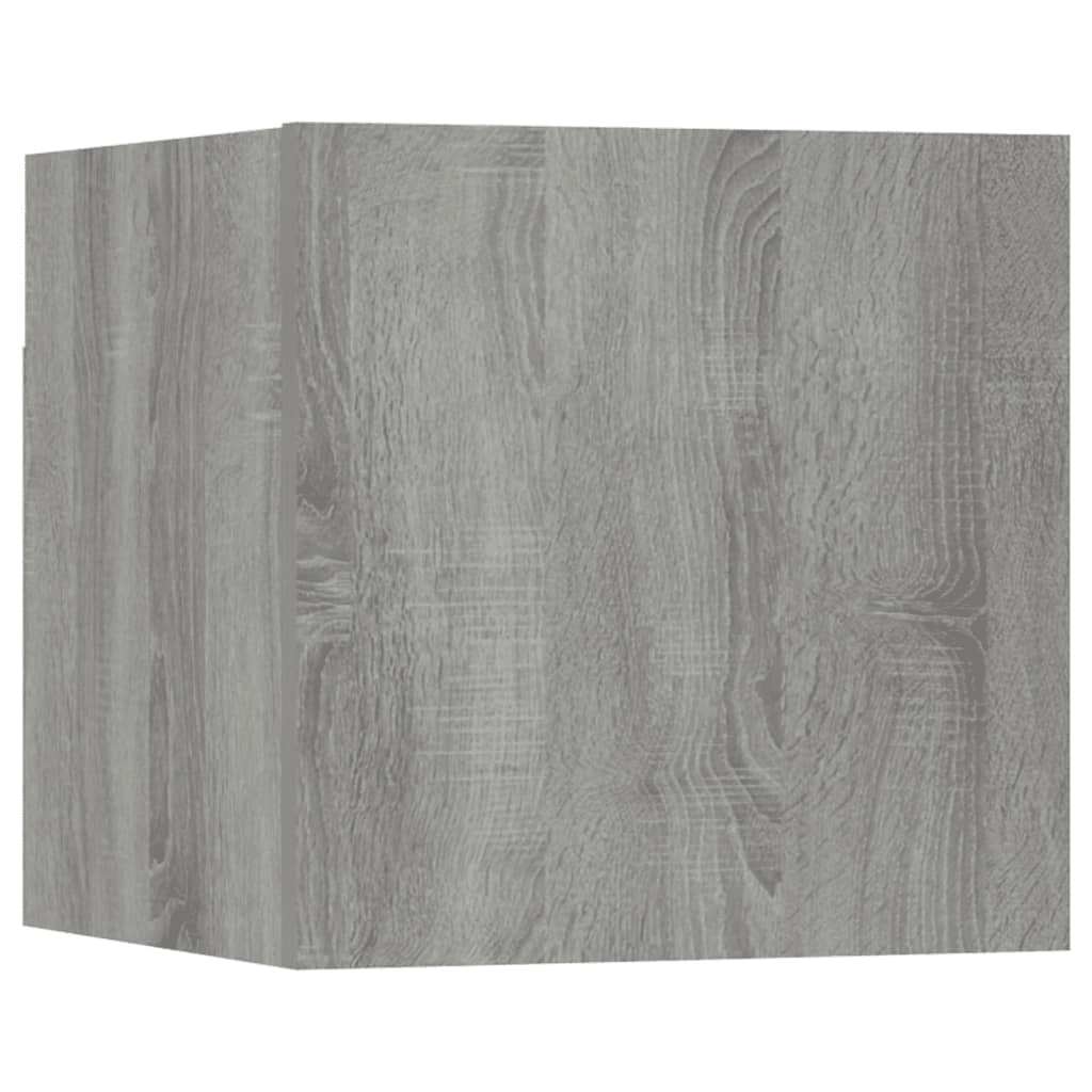 vidaXL Meuble TV, 6 pcs, gris Sonoma, aggloméré