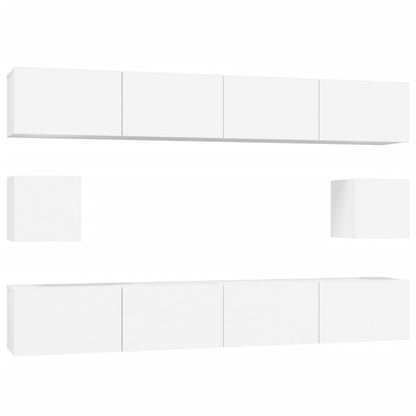 vidaXL Ensemble de 6 meubles TV blanc en bois d'ingénierie