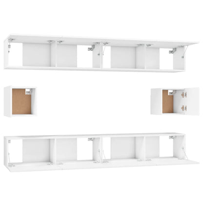 vidaXL Ensemble de 6 meubles TV blanc en bois d'ingénierie