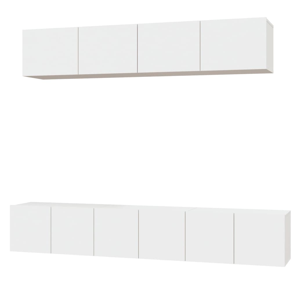 Ensemble de 5 meubles TV vidaXL blanc en bois d'ingénierie