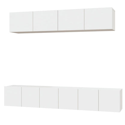 Ensemble de 5 meubles TV vidaXL blanc en bois d'ingénierie