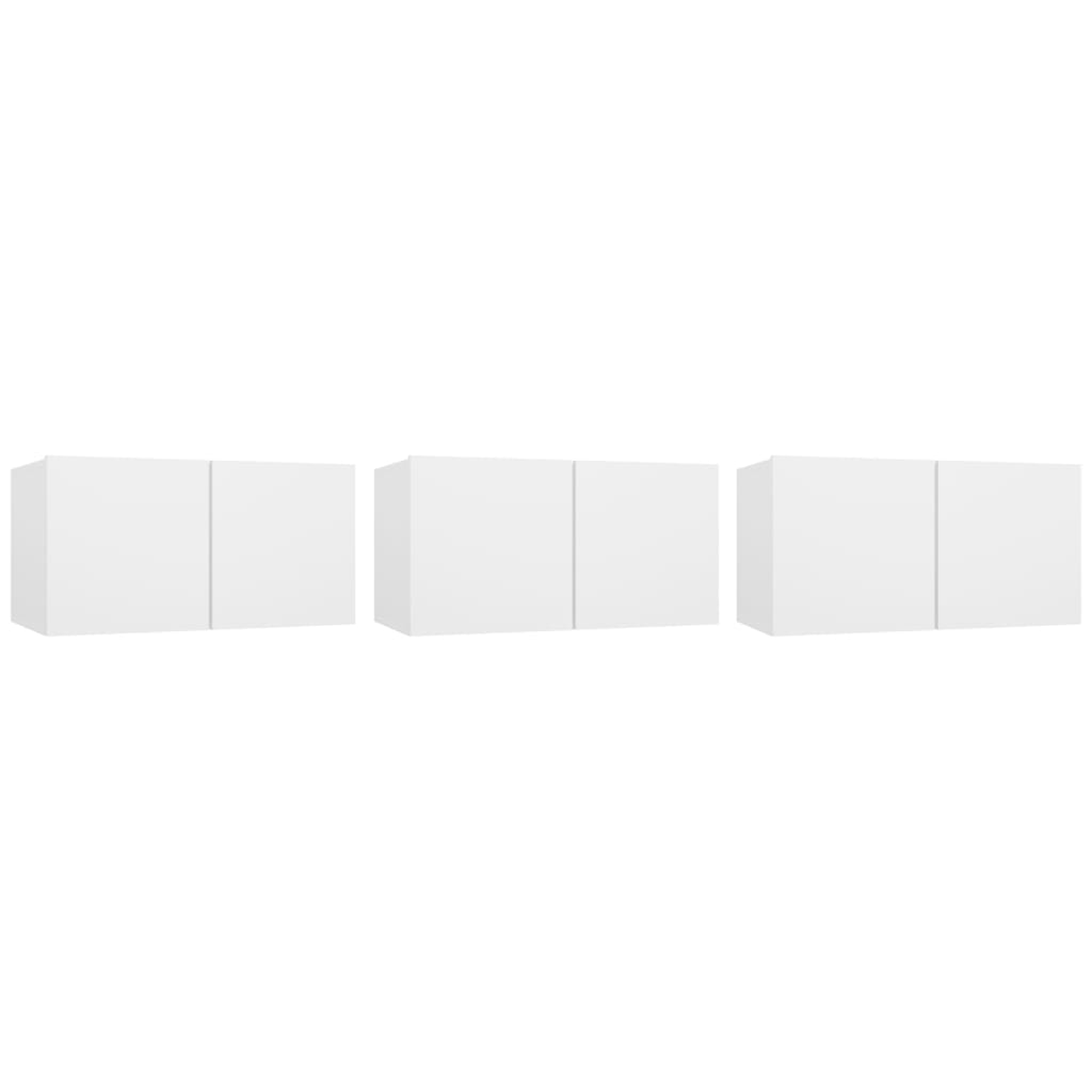 Ensemble de 5 meubles TV vidaXL blanc en bois d'ingénierie