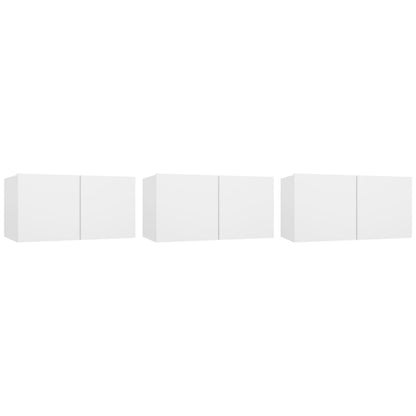 Ensemble de 5 meubles TV vidaXL blanc en bois d'ingénierie