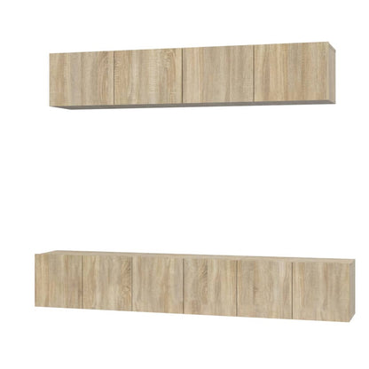 vidaXL Meuble TV 5 pièces Bois d'ingénierie Chêne Sonoma