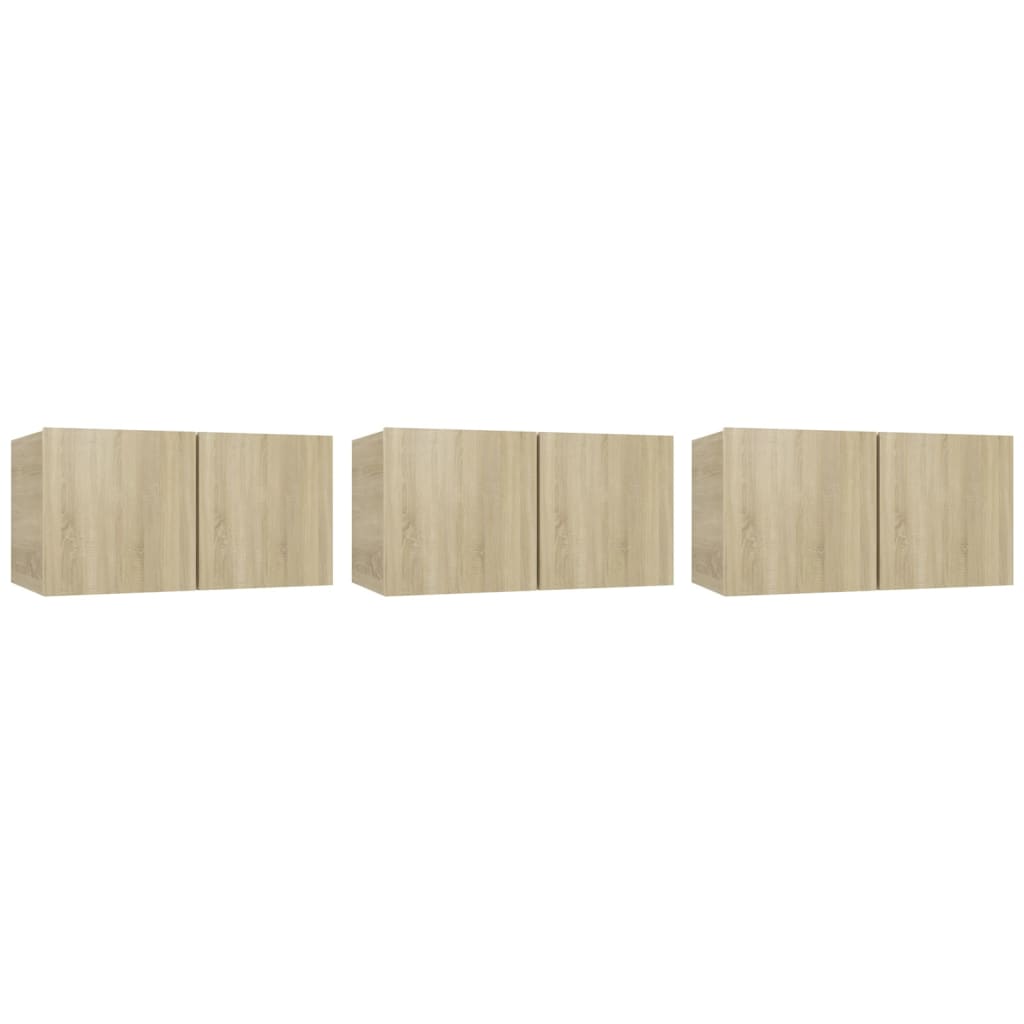vidaXL Meuble TV 5 pièces Bois d'ingénierie Chêne Sonoma