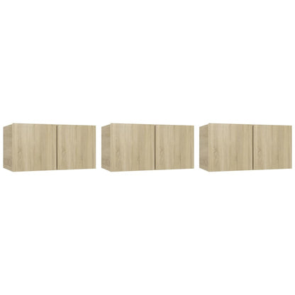 vidaXL Meuble TV 5 pièces Bois d'ingénierie Chêne Sonoma