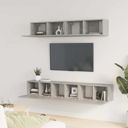 vidaXL Meuble TV 5 pcs Gris béton Aggloméré