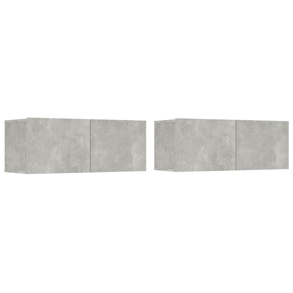 vidaXL Meuble TV 5 pcs Gris béton Aggloméré