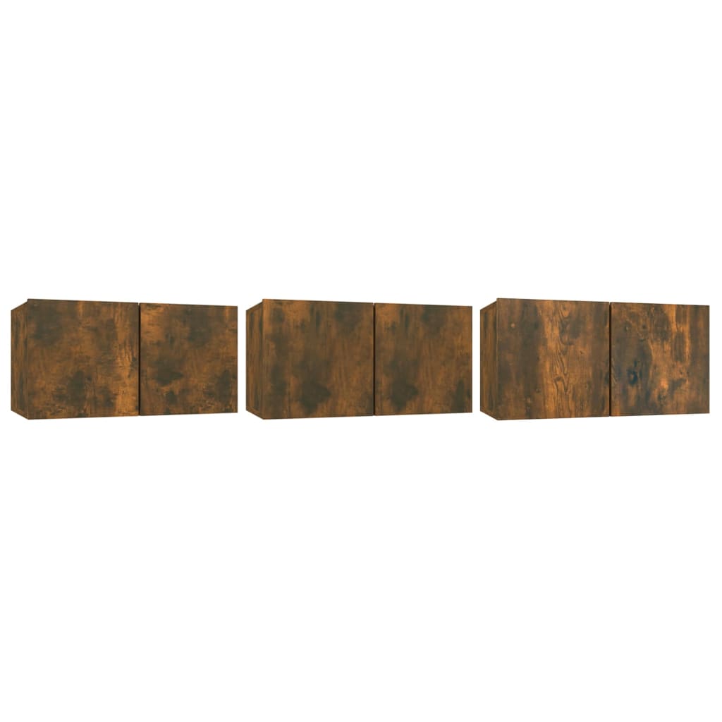 vidaXL Ensemble meuble TV 5 pcs chêne fumé Aggloméré