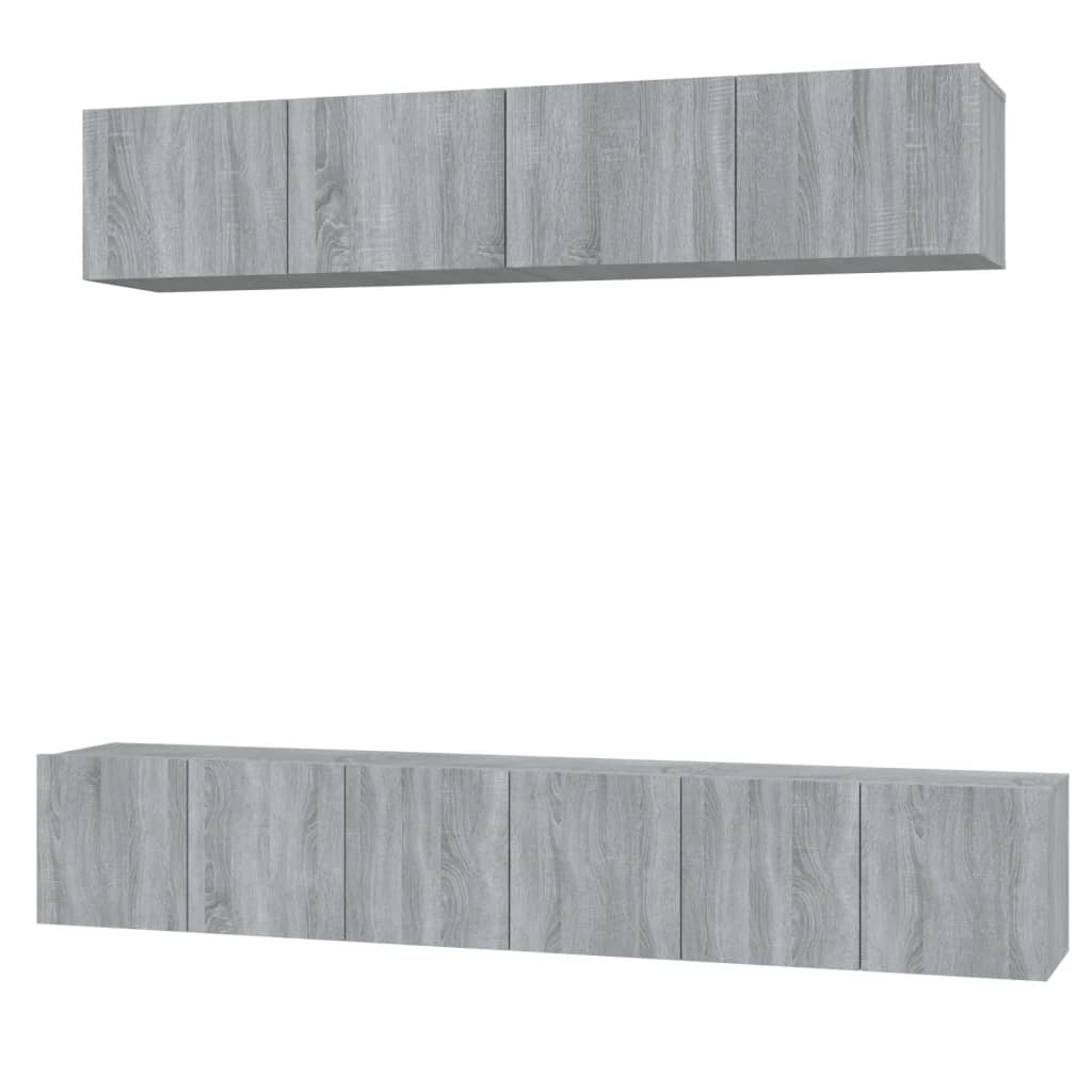vidaXL Ensemble de meubles TV 5 pcs Gris sonoma Aggloméré