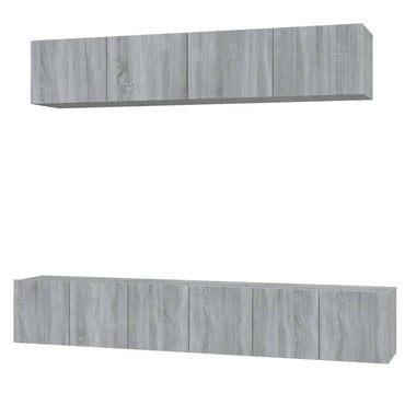 vidaXL Ensemble de meubles TV 5 pcs Gris sonoma Aggloméré