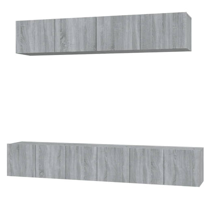 vidaXL Ensemble de meubles TV 5 pcs Gris sonoma Aggloméré