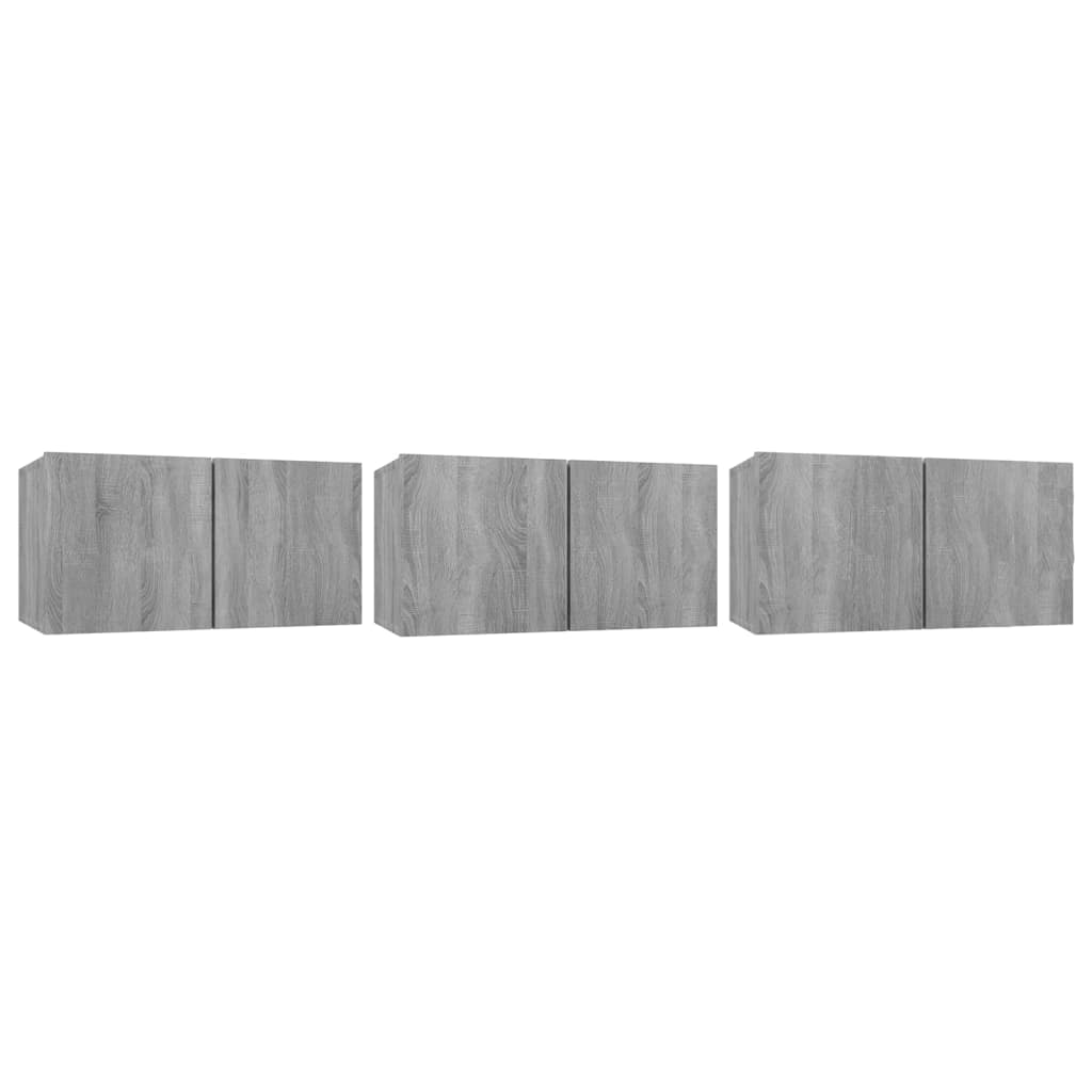 vidaXL Ensemble de meubles TV 5 pcs Gris sonoma Aggloméré