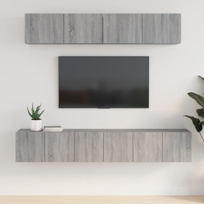 vidaXL Ensemble de meubles TV 5 pcs Gris sonoma Aggloméré