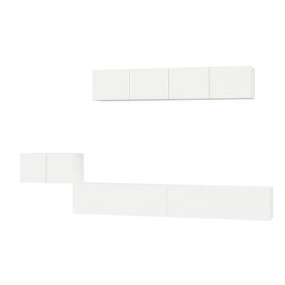 Ensemble de 5 meubles TV vidaXL blanc en bois d'ingénierie