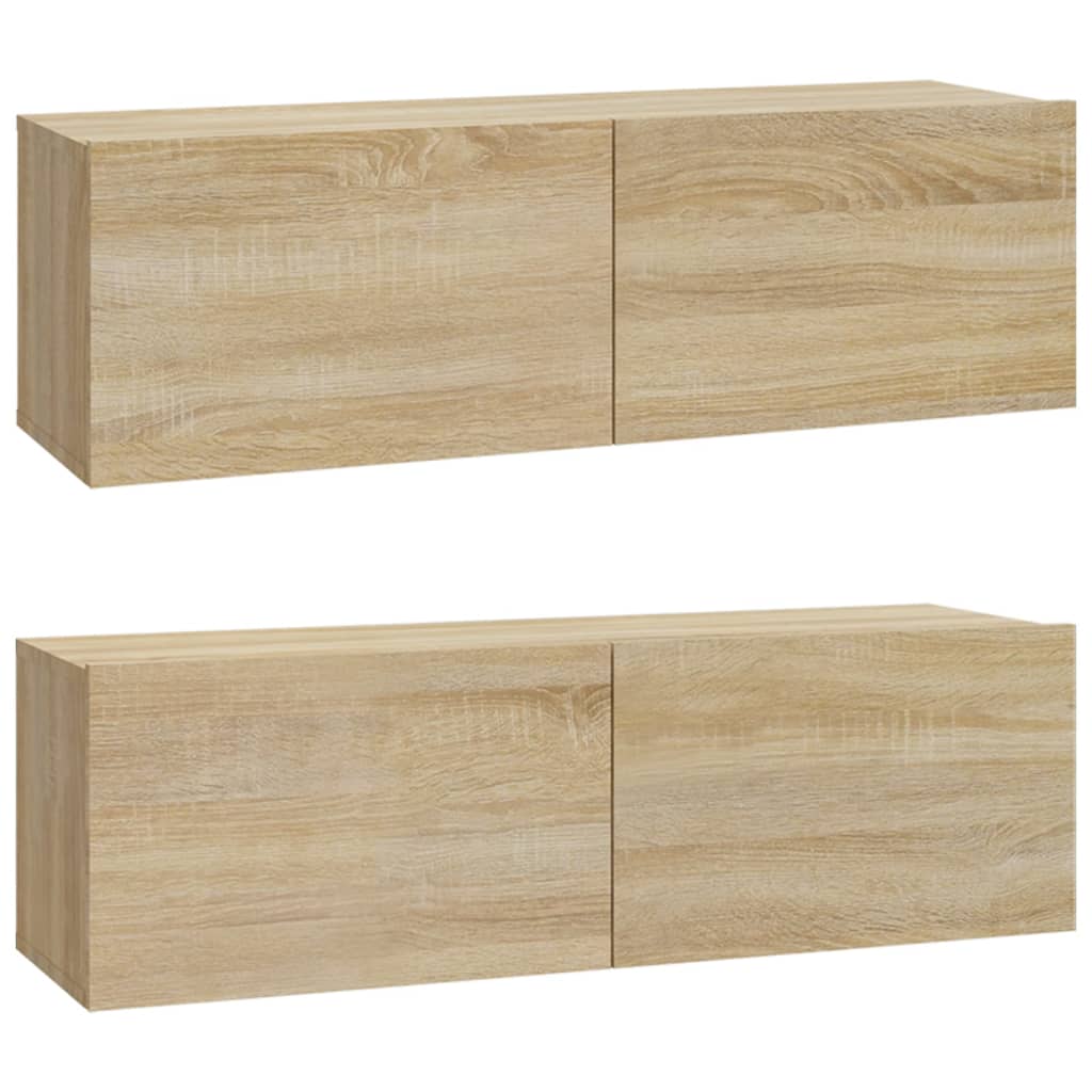 vidaXL Meuble TV 5 pièces Bois d'ingénierie Chêne Sonoma