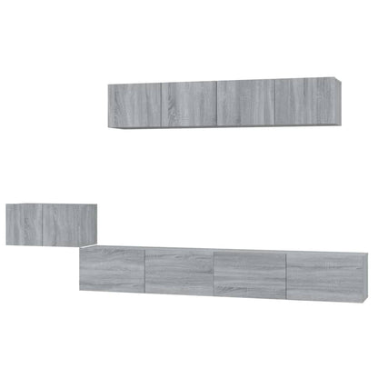 vidaXL Ensemble de meubles TV 5 pcs Gris sonoma Aggloméré