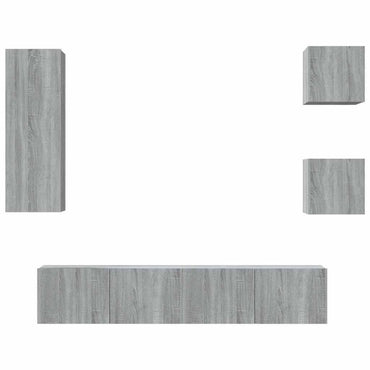 vidaXL Ensemble de meubles TV 5 pcs Gris sonoma Aggloméré
