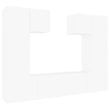 vidaXL Ensemble de 6 meubles TV blanc en bois d'ingénierie