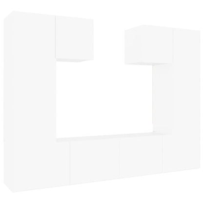 vidaXL Ensemble de 6 meubles TV blanc en bois d'ingénierie