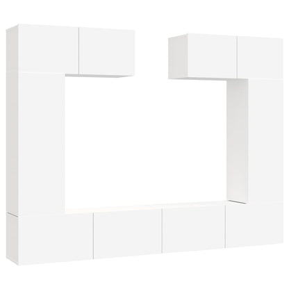 vidaXL Ensemble de meubles TV 6 pcs Blanc Bois d'ingénierie