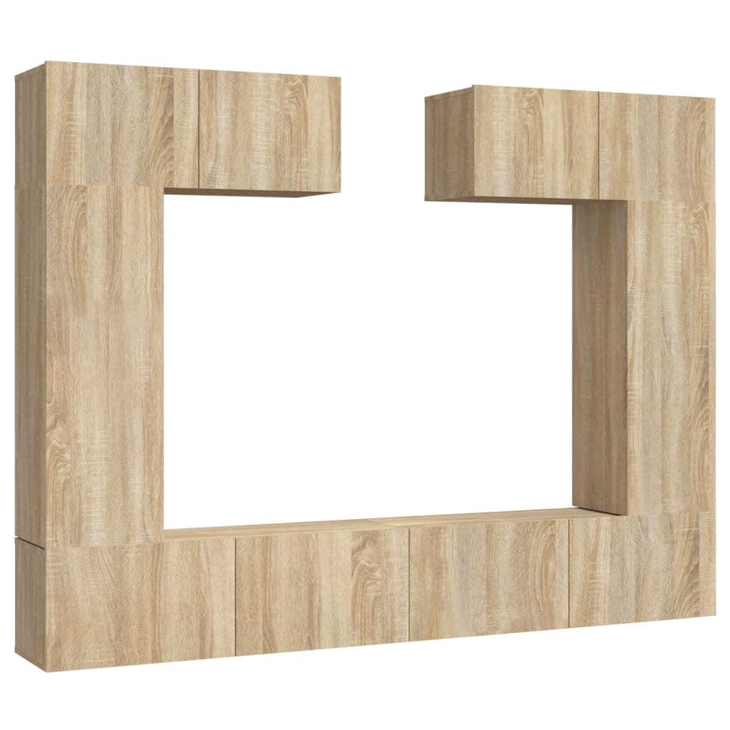 vidaXL 6-tlg. TV-Schrank-Set Sonoma-Eiche Holzwerkstoff
