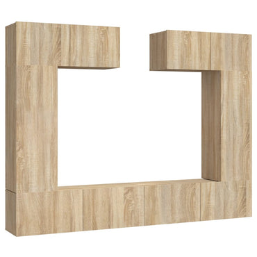 vidaXL 6-tlg. TV-Schrank-Set Sonoma-Eiche Holzwerkstoff