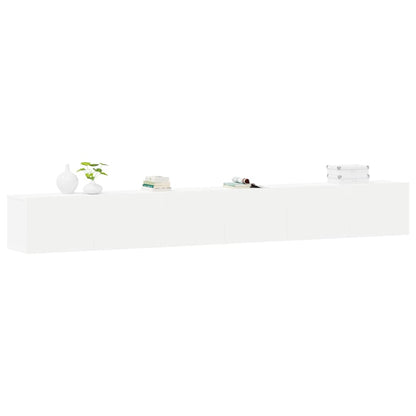 vidaXL Meuble TV 3 pièces Blanc Bois d'ingénierie