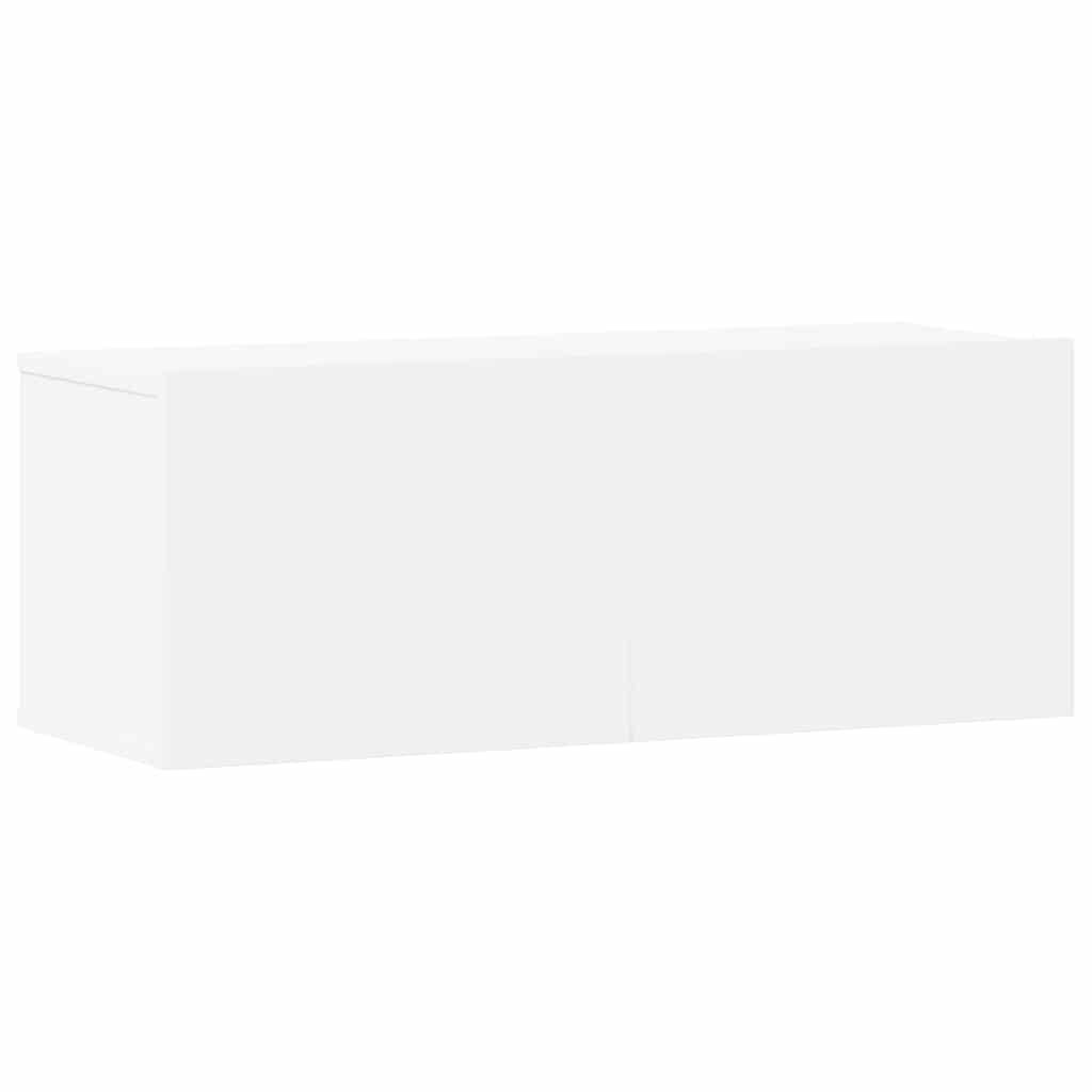 vidaXL Meuble TV 3 pièces Blanc Bois d'ingénierie
