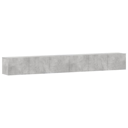 vidaXL Meuble TV 3 pcs. Gris béton Bois d'ingénierie