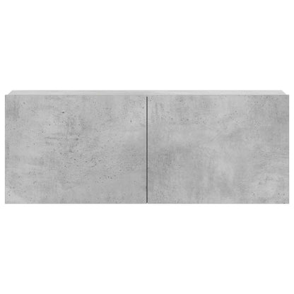 vidaXL Meuble TV 3 pcs. Gris béton Bois d'ingénierie