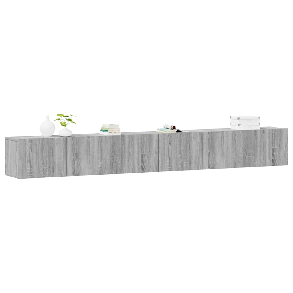 vidaXL Meuble TV 3 pcs Gris Sonoma Aggloméré
