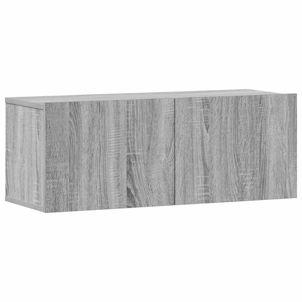 vidaXL Meuble TV 3 pcs Gris Sonoma Aggloméré