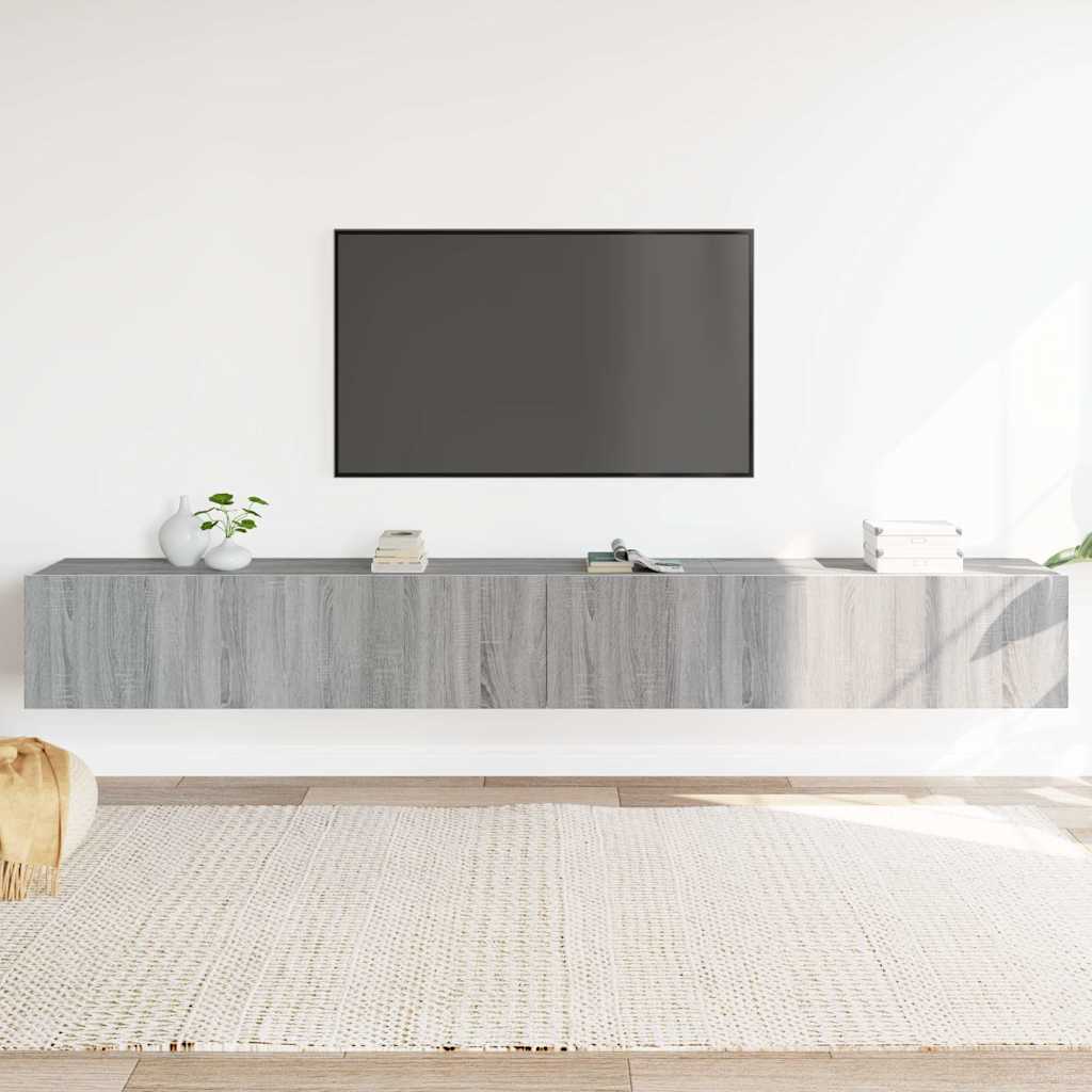 vidaXL Meuble TV 3 pcs Gris Sonoma Aggloméré