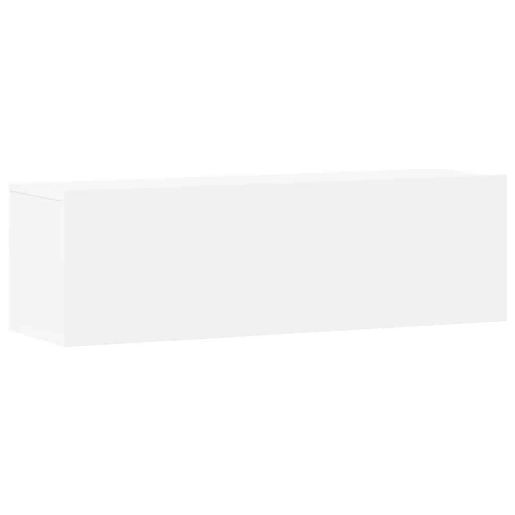 vidaXL Meuble TV 3 pièces Blanc Bois d'ingénierie
