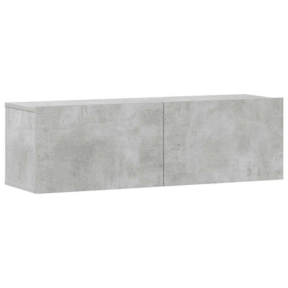 vidaXL Meuble TV 3 pcs. Gris béton Bois d'ingénierie