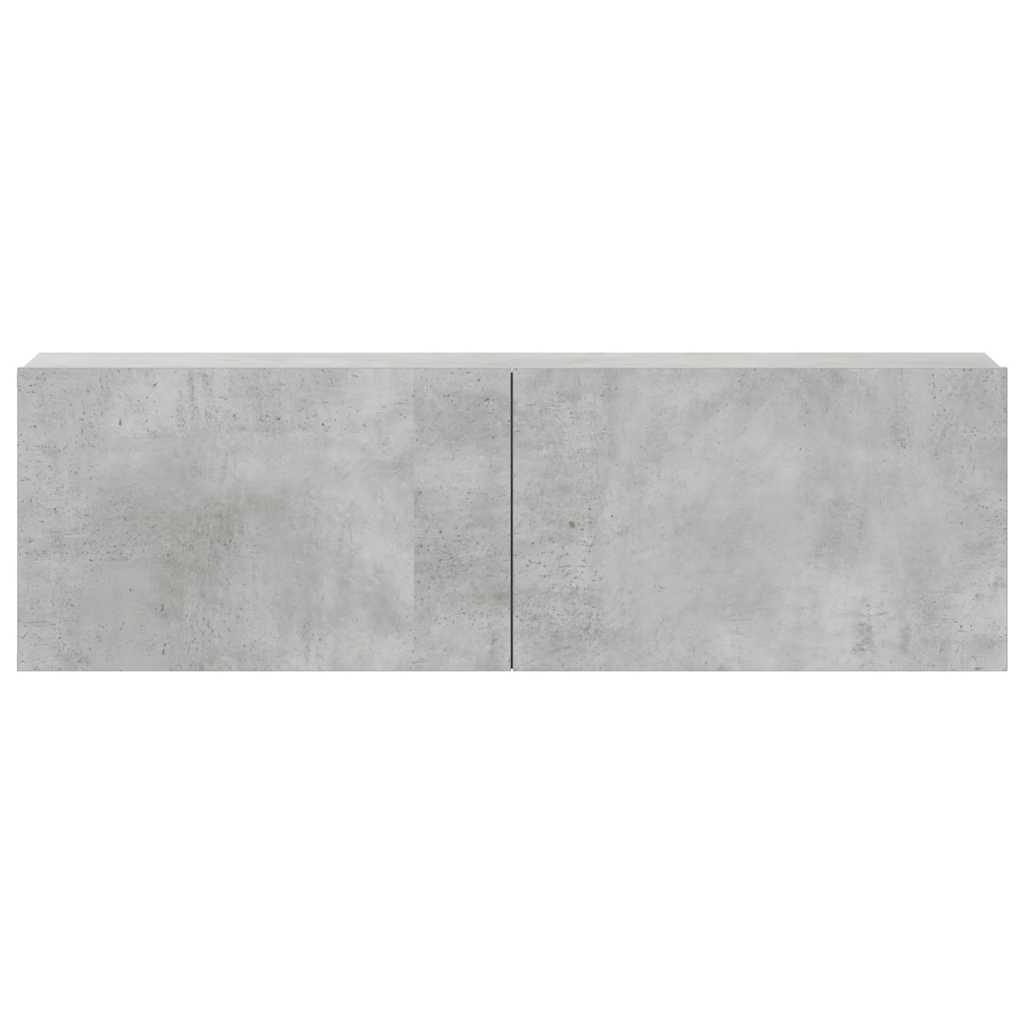 vidaXL Meuble TV 3 pcs. Gris béton Bois d'ingénierie