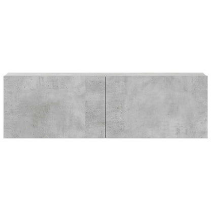 vidaXL Meuble TV 3 pcs. Gris béton Bois d'ingénierie