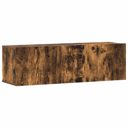 vidaXL Meuble TV 3 pcs Chêne fumé Bois d'ingénierie